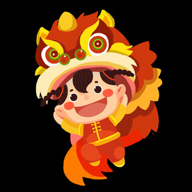 舞狮插画