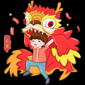 舞狮插画