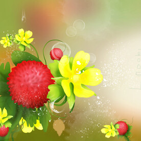 水彩花卉植物挂画装饰画