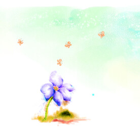 蝶恋花水彩挂画装饰画