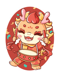 龙年门贴