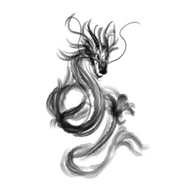 水墨龙  