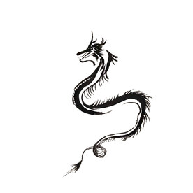 龙形水墨  