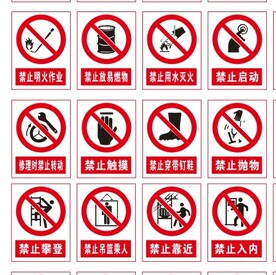 各类警示牌警告牌标志图标