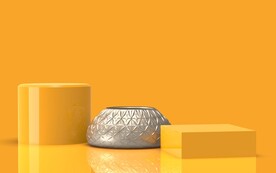 橙色3D流动纹3D背景