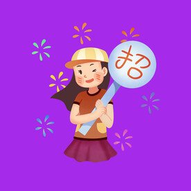 手绘女孩女人