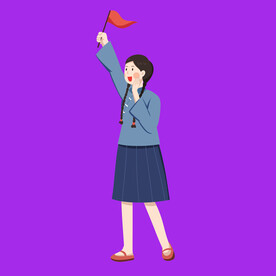 手绘女孩女人