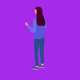 手绘女孩女人