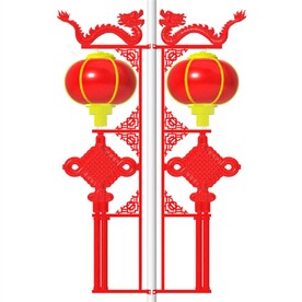 中国龙亚克力灯笼发光中国结组合