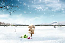 冬季下雪场景         