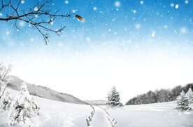 冬季下雪场景         