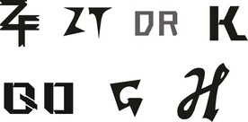 字母LOGO 设计  矢量图