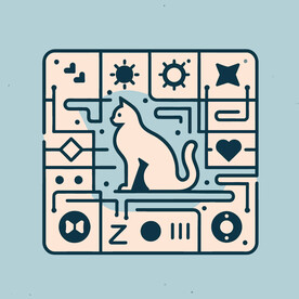 创意猫线稿设计