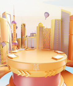 C4D立体舞台场景大促活动背景