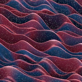 红蓝色抽象拉丝3D立体流体渐变