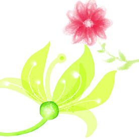 水彩透明花卉挂画装饰画
