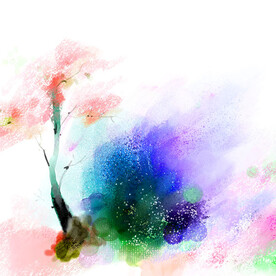 抽象水彩艺术挂画装饰画