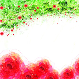 抽象水彩花卉唯美挂画装饰画