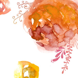 水墨水彩树枝挂画装饰画