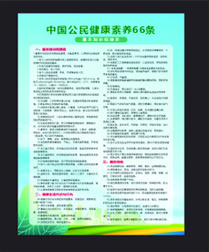 健康素养66条 公民健康宣传 