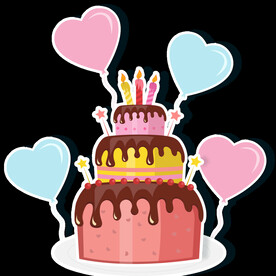 卡通手绘蛋糕生日蛋糕甜点