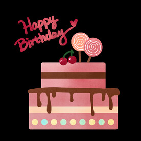 卡通手绘蛋糕生日蛋糕甜点