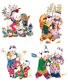 年画童子