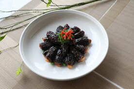 黑松露汁烧百花羊肚菌