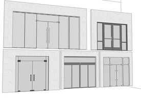 玻璃地弹门模型