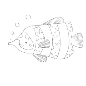  插画小动物线稿
