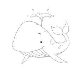  插画小动物线稿