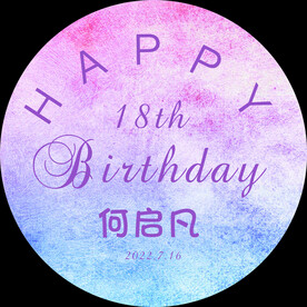 渐变水彩生日宴迎宾牌水牌