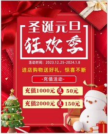圣诞元旦海报