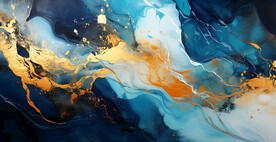 金蓝色水墨纹理背景