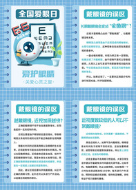 视力保护戴眼镜的误区海报