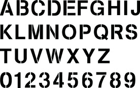 字母数字喷漆字模
