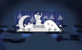 白蓝色婚礼效果图  