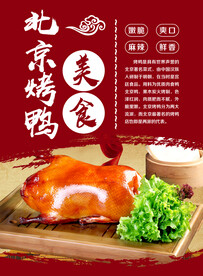 北京烤鸭美食海报