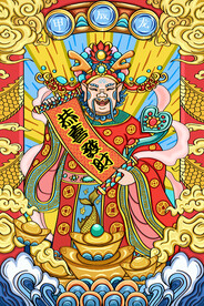 龙年国潮插画海报