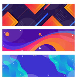 创意抽象扁平背景banner