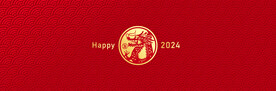 2024龙年kv新年海报美陈
