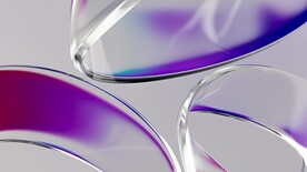 紫色半透明3d玻璃质感流体渐变