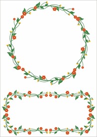花环边框文字框元素