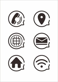 名片电话地址邮箱网址icon图