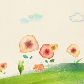 唯美花卉风景画挂画装饰画