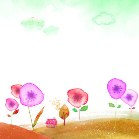 唯美水墨水彩花卉挂画装饰画
