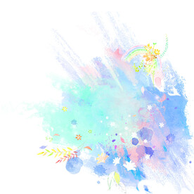 抽象水彩花卉花纹挂画装饰画
