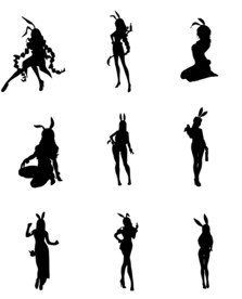兔女郎剪影