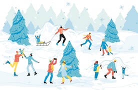 雪地运动玩耍