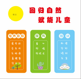 幼儿园背景墙   园风  园训